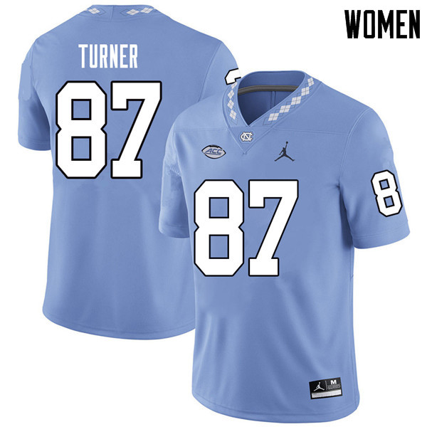 Jordan Brand Women #87 Noah Turner North Carolina Tar Heels College Football Jerseys Sale-Carolina B